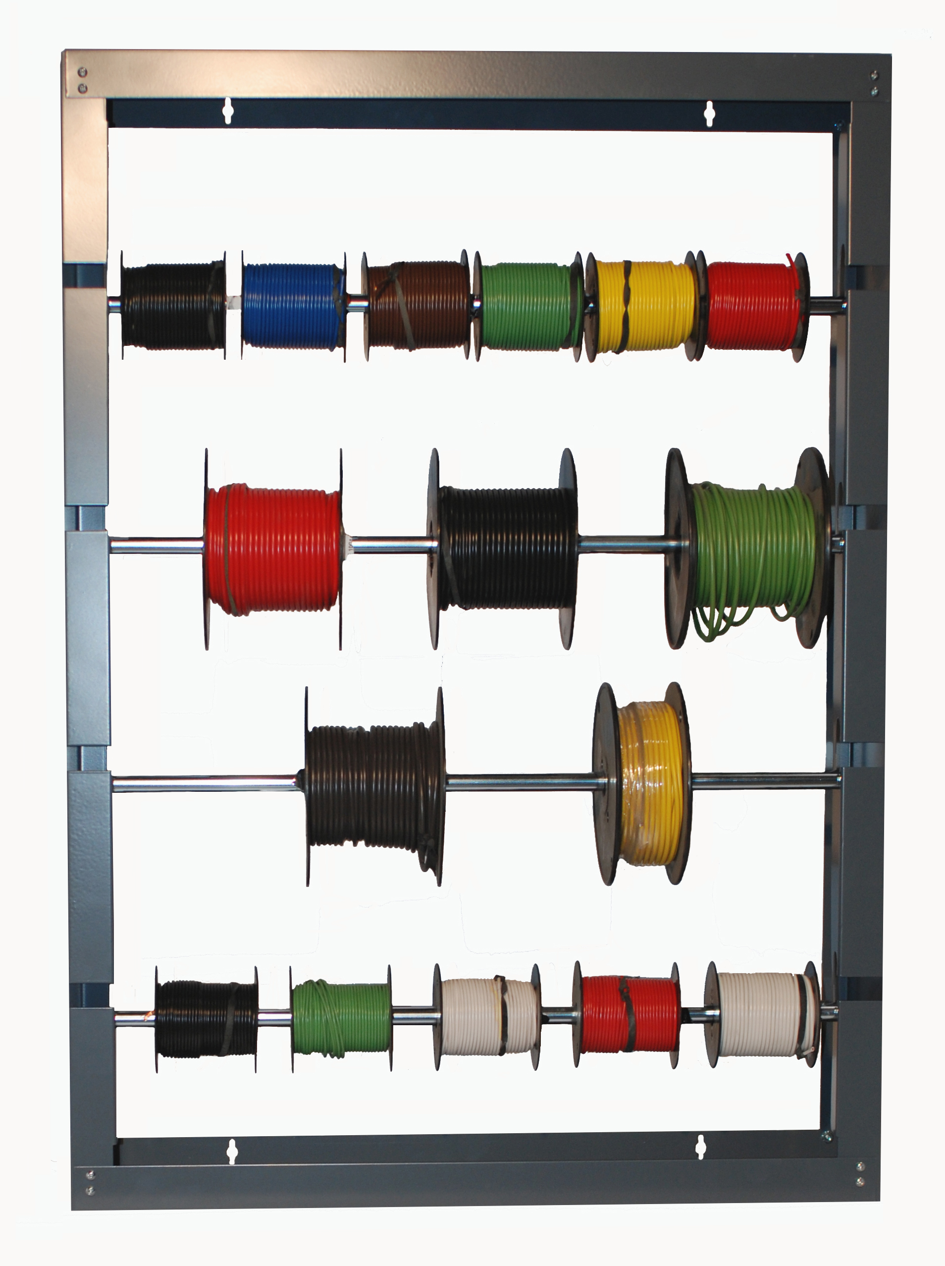 WIRE SPOOL RACK - 4 SECTION